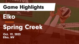 Elko  vs Spring Creek  Game Highlights - Oct. 19, 2023