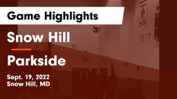 Snow Hill  vs Parkside Game Highlights - Sept. 19, 2022
