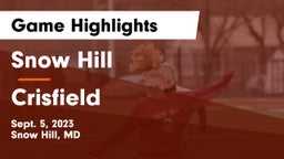 Snow Hill  vs Crisfield Game Highlights - Sept. 5, 2023
