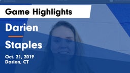 Darien  vs Staples  Game Highlights - Oct. 21, 2019