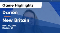 Darien  vs New Britain Game Highlights - Nov. 11, 2019