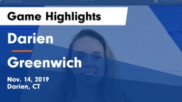 Darien  vs Greenwich  Game Highlights - Nov. 14, 2019