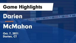 Darien  vs McMahon  Game Highlights - Oct. 7, 2021