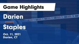 Darien  vs Staples  Game Highlights - Oct. 11, 2021