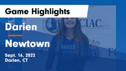 Darien  vs Newtown Game Highlights - Sept. 16, 2022