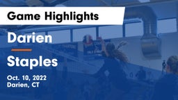 Darien  vs Staples  Game Highlights - Oct. 10, 2022