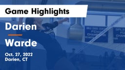 Darien  vs Warde  Game Highlights - Oct. 27, 2022