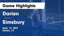 Darien  vs Simsbury  Game Highlights - Sept. 12, 2023