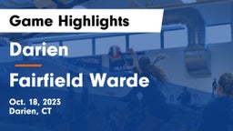 Darien  vs Fairfield Warde  Game Highlights - Oct. 18, 2023