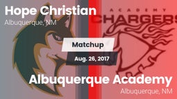 Matchup: Hope Christian vs. Albuquerque Academy  2017