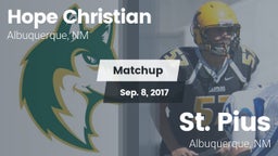 Matchup: Hope Christian vs. St. Pius  2017