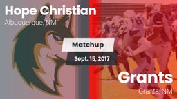 Matchup: Hope Christian vs. Grants  2017