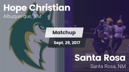 Matchup: Hope Christian vs. Santa Rosa  2017