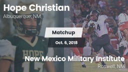Matchup: Hope Christian vs. New Mexico Military Institute 2018