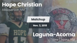 Matchup: Hope Christian vs. Laguna-Acoma  2018