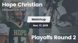 Matchup: Hope Christian vs. Playoffs Round 2 2018
