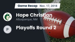 Recap: Hope Christian  vs. Playoffs Round 2 2018