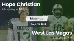Matchup: Hope Christian vs. West Las Vegas  2019