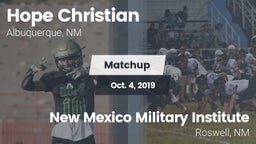 Matchup: Hope Christian vs. New Mexico Military Institute 2019