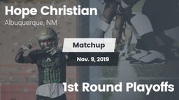 Matchup: Hope Christian vs. 1st Round Playoffs 2019