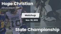 Matchup: Hope Christian vs. State Championship 2019