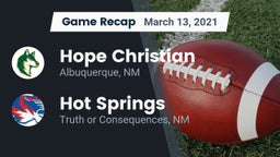 Recap: Hope Christian  vs. Hot Springs  2021