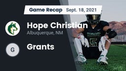 Recap: Hope Christian  vs. Grants  2021