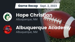 Recap: Hope Christian  vs. Albuquerque Academy  2023