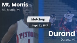 Matchup: Mt. Morris vs. Durand  2017