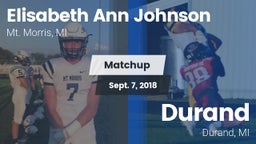 Matchup: Mt. Morris vs. Durand  2018
