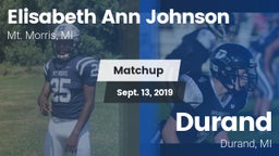 Matchup: Mt. Morris vs. Durand  2019