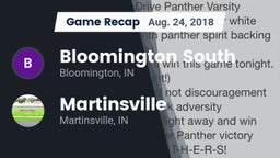 Recap: Bloomington South  vs. Martinsville  2018