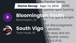 Recap: Bloomington South  vs. South Vigo  2018