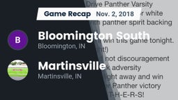 Recap: Bloomington South  vs. Martinsville  2018