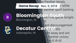 Recap: Bloomington South  vs. Decatur Central  2018