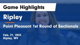 Ripley  vs Point Pleasant 1st Round of Sectionals Game Highlights - Feb. 21, 2023