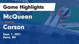 McQueen  vs Carson  Game Highlights - Sept. 7, 2021