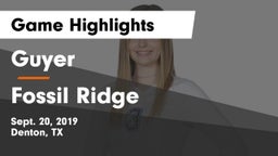 Guyer  vs Fossil Ridge  Game Highlights - Sept. 20, 2019