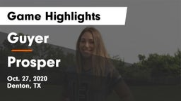 Guyer  vs Prosper  Game Highlights - Oct. 27, 2020