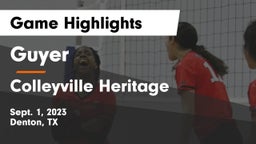 Guyer  vs Colleyville Heritage  Game Highlights - Sept. 1, 2023