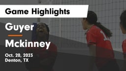 Guyer  vs Mckinney Game Highlights - Oct. 20, 2023