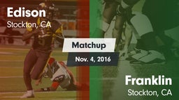 Matchup: Edison  vs. Franklin  2016