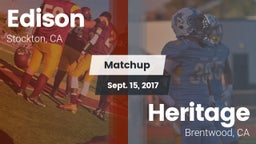 Matchup: Edison  vs. Heritage  2017