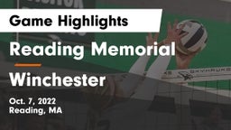 Reading Memorial  vs Winchester  Game Highlights - Oct. 7, 2022