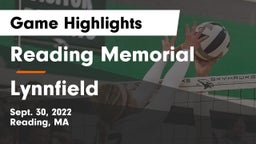 Reading Memorial  vs Lynnfield  Game Highlights - Sept. 30, 2022