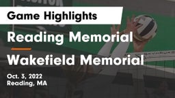 Reading Memorial  vs Wakefield Memorial  Game Highlights - Oct. 3, 2022