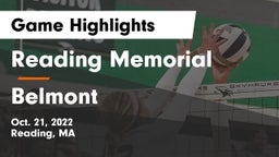 Reading Memorial  vs Belmont  Game Highlights - Oct. 21, 2022