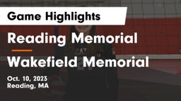 Reading Memorial  vs Wakefield Memorial  Game Highlights - Oct. 10, 2023