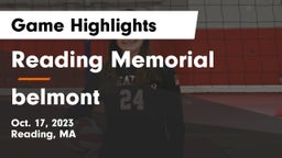 Reading Memorial  vs belmont Game Highlights - Oct. 17, 2023