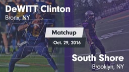 Matchup: DeWITT Clinton high vs. South Shore  2016